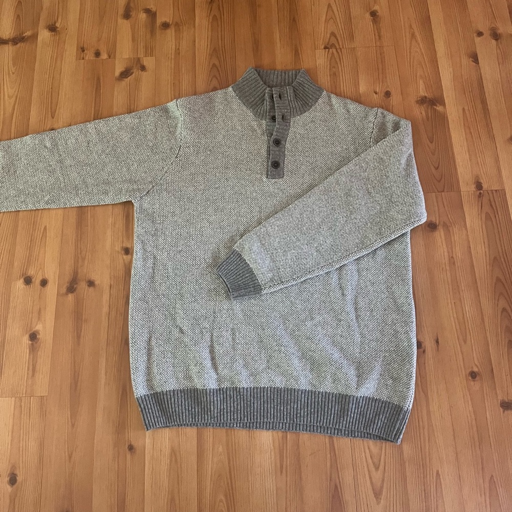 Men’s Grey Knit Sweater Size XXL Italian Luca Nobili
